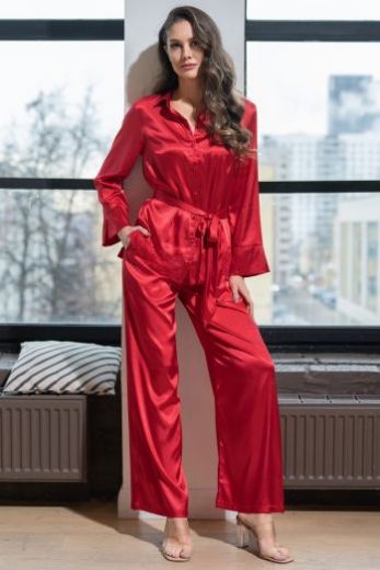 Комплект женский  MIA-AMORE Mary 7435R, жакет и брюки, красный