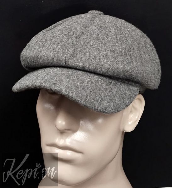 Кепи гаврош восьмиклинка шерстяная серая