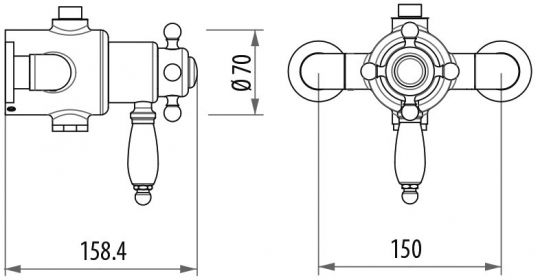 Термостатический смеситель для душа TSRE940V0br Termostatici GATTONI схема 2