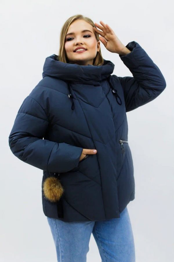 Зимняя женская куртка еврозима-зима 2876 [серый]