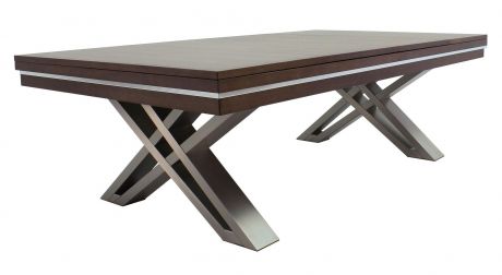 Бильярдный стол для пула Pierce 8 ф (коричневый) с плитой, со столешницей