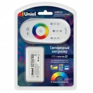 Uniel контроллер для RGB лент 12/24V, 216/432W с пультом ДУ белый
