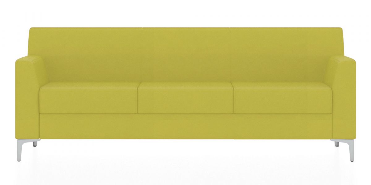 Трёхместный диван Смарт (Цвет обивки жёлтый/оливково-жёлтый)