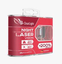Лампа галоген ClearLight H1 CL Laser Vision+200% комплект