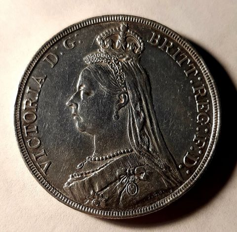 1 крона 1890 Великобритания AUNC