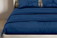 Перкаль семейный [в ассортименте] Комплект постельного белья SONNO FLORA BASIC Глубокий синий постельное белье