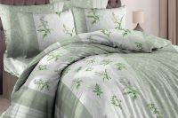 Бязь [зеленый] Ботаник винтаж постельное белье