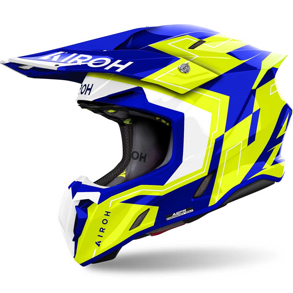 Airoh Twist 3.0 Dizzy Blue/Yellow Gloss шлем внедорожный