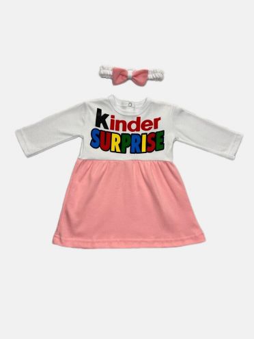 Платье с ободком "Kinder Surprise", интерлок-пенье, цвет розовый