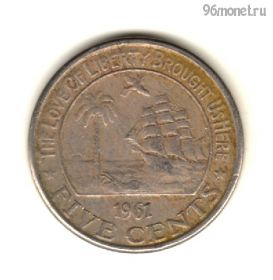 Либерия 5 центов 1961
