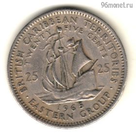 Брит. Карибские территории 25 центов 1965