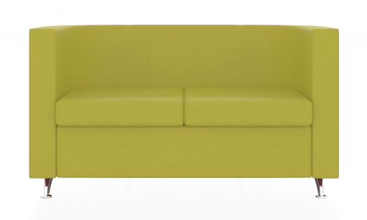 Двухместный диван Эрго (Цвет обивки жёлтый/оливково-жёлтый)