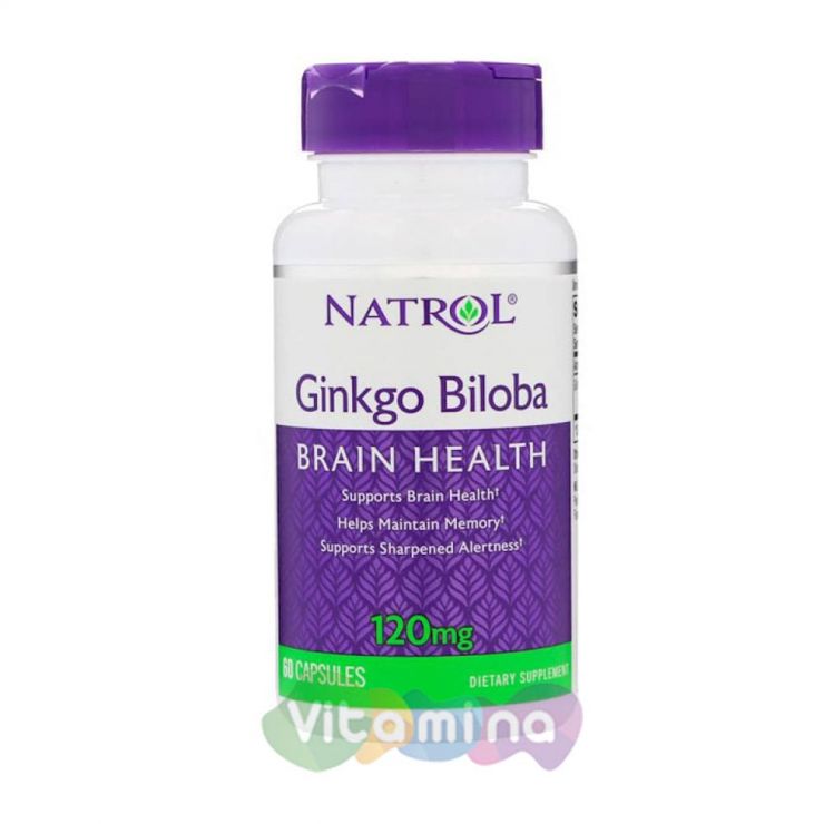 Natrol Гингко Билоба, 120 мг, 60 капс