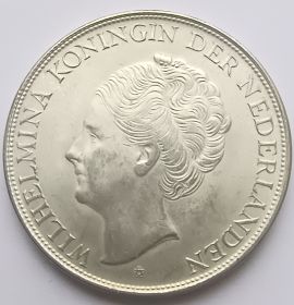 Королева Вильгельмина 2½ гульдена Кюрасао 1944