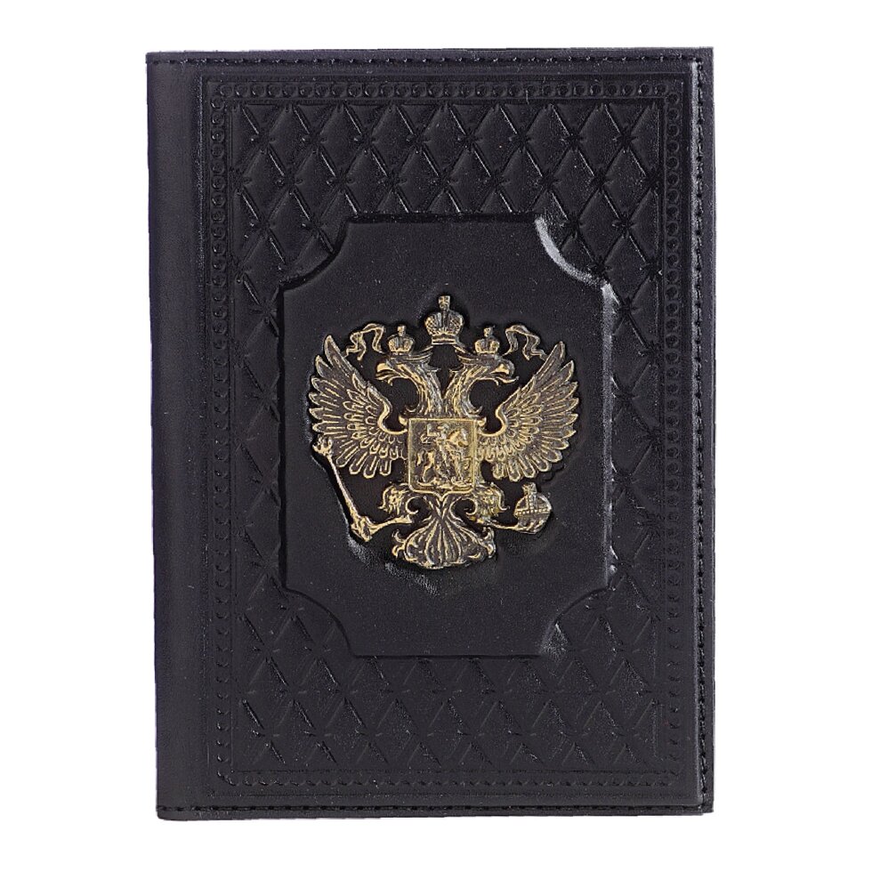 Макей Обложка для паспорта «Федерация» с латунным орлом