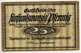 Германия. Нотгельд г. Дрезден 25 пфеннигов 1921