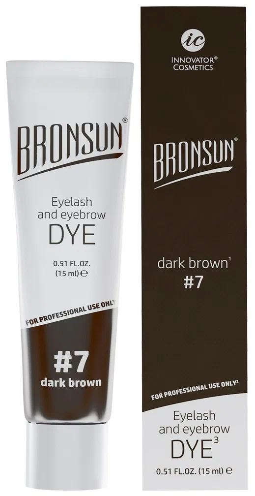 BRONSUN Крем-краска для бровей и ресниц Темно-коричневый №7 15 мл (BRC-0007)