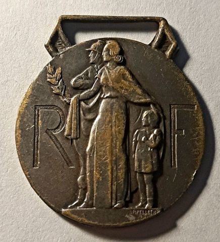 Медаль 1938 Франция Редкость AUNC