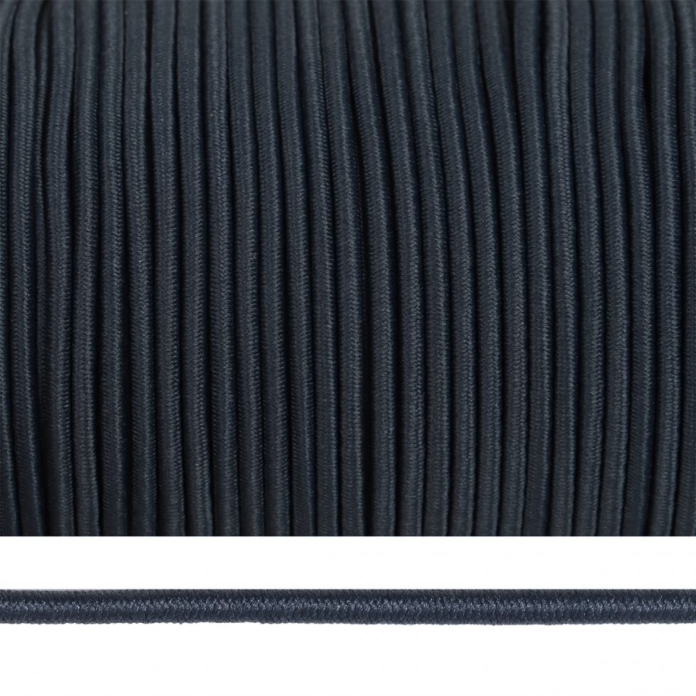 Резинка шляпная эластичный шнур круглый Темно-серый разные диаметры (TBY-ШЛ.321)