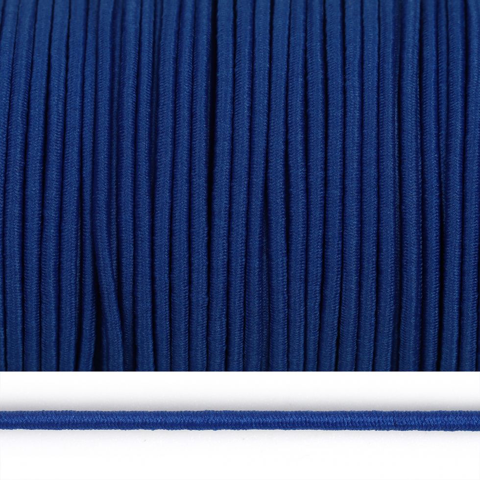 Резинка шляпная эластичный шнур круглый Синий васильковый разные диаметры (TBY-ШЛ.213)
