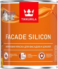 Краска Фасадная Tikkurila Facade Silicon 2.7л Силикон-Акриловая, Глубокоматовая  / Тиккурила Фасад Силикон.