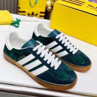 Кроссовки Adidas Gucci Gazellle зеленые