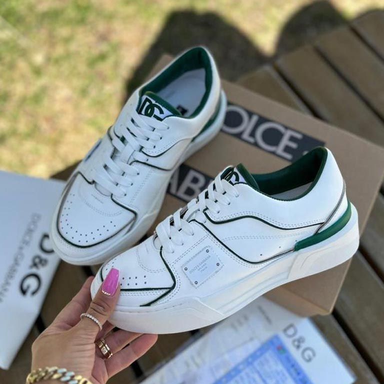 Кроссовки Dolce Gabbana бело-зеленые
