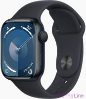 Apple Watch Series 9 41 мм Aluminium Case GPS, midnight Sport Band S/M