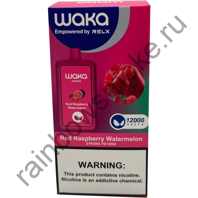 Электронная сигарета Waka Strong PD12000 Red Raspberry Watermelon (Малина Арбуз)