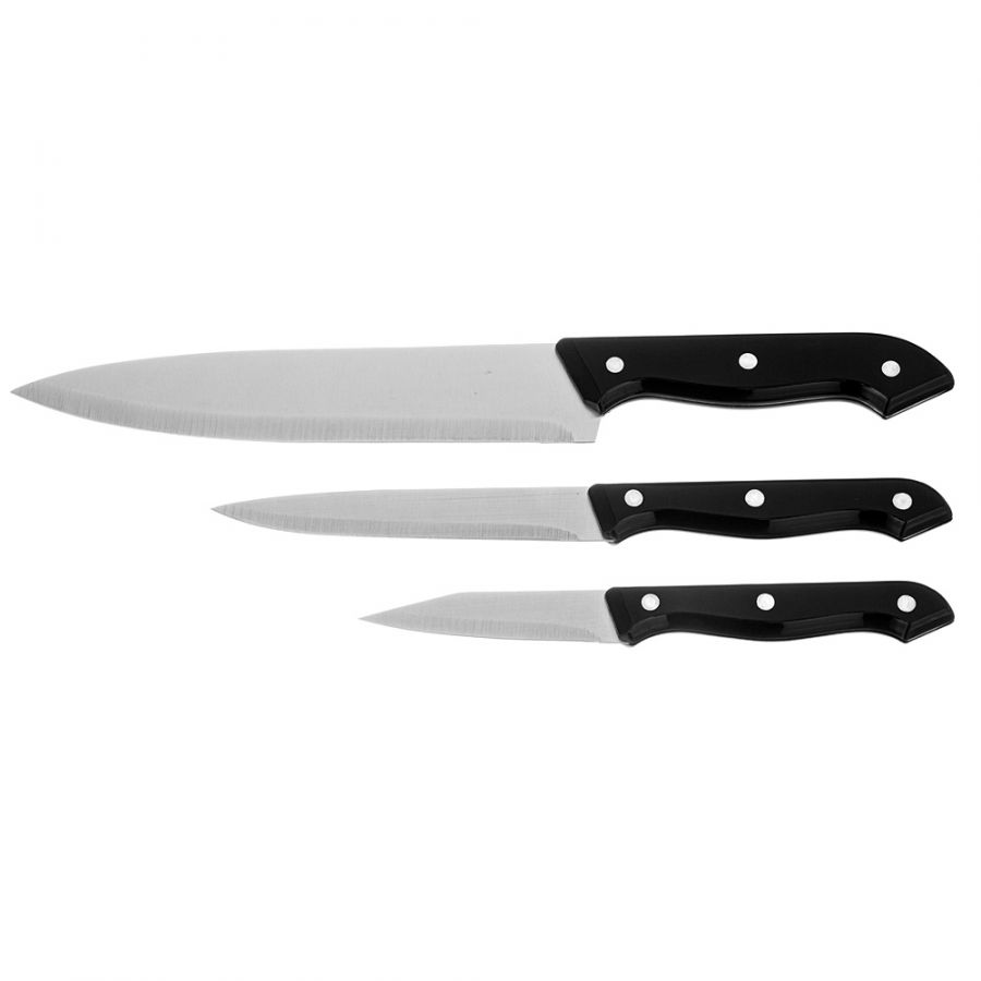 Набор кухонных ножей из 3 шт.: шеф 32 см, универсальный 24 см, для овощей 20 см
