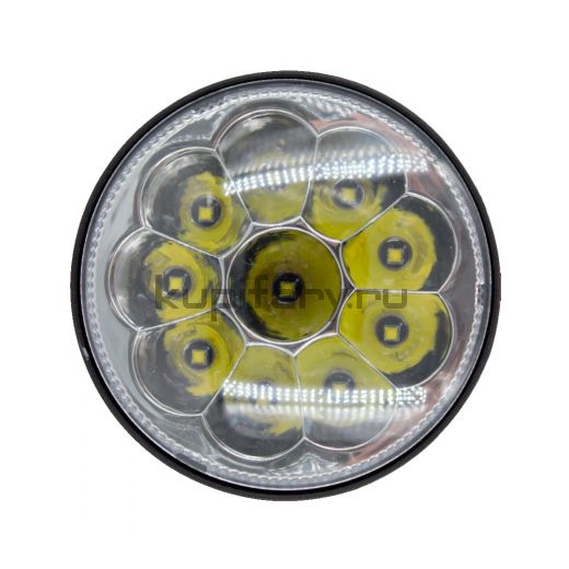 Светодиодная фара 30 ватт дальнего света 10 LED круглая 12/24 Вольт