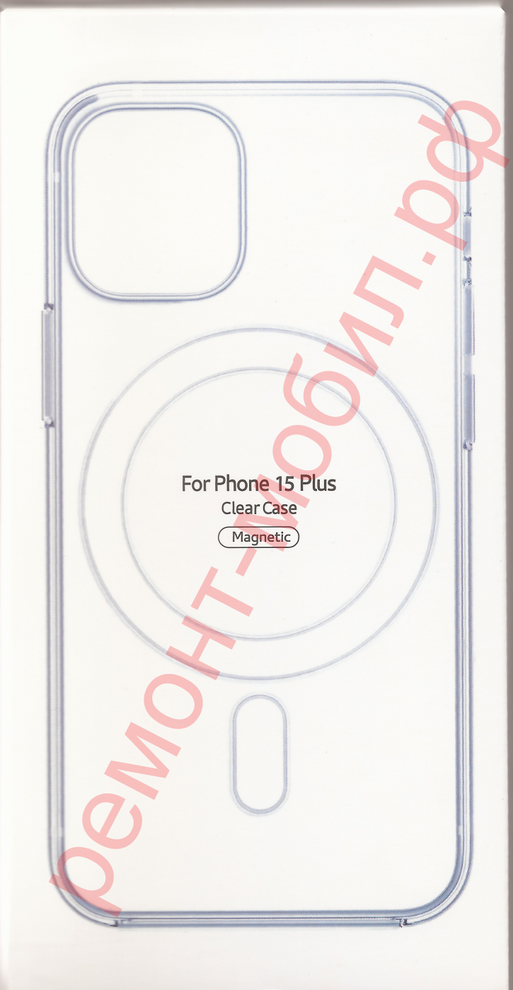 Силиконовый чехол для iPhone 15 Plus Clear Case MagSafe