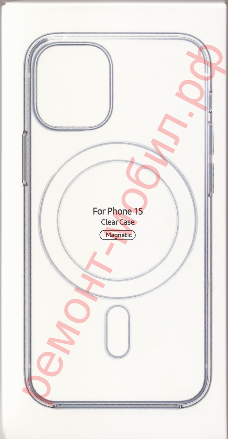 Силиконовый чехол для iPhone 15 Clear Case MagSafe