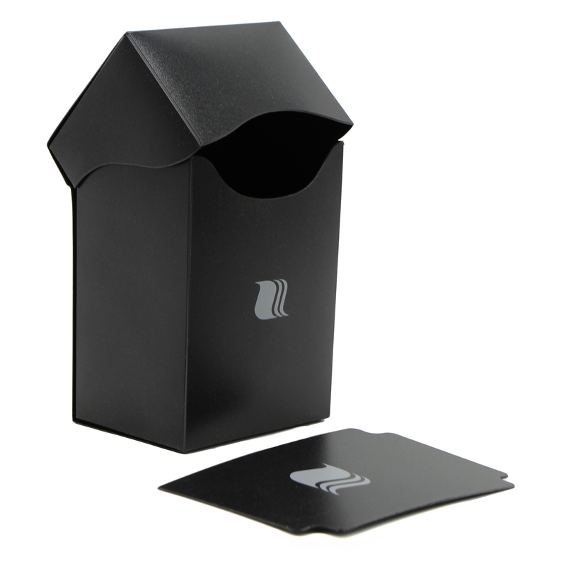 Пластиковая коробочка Blackfire - Чёрная (80+ карт)