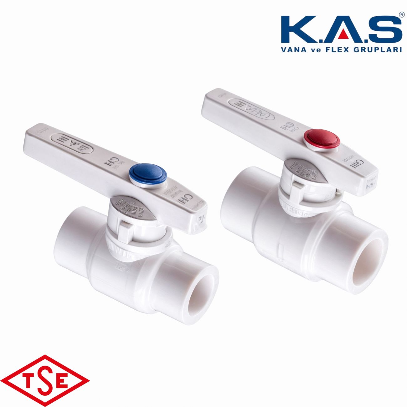 KAS | Türkiyə | PPRC Yarımdövrə ventil plastik: 20mm, 25mm, 32mm, 40mm, 50mm, 63mm