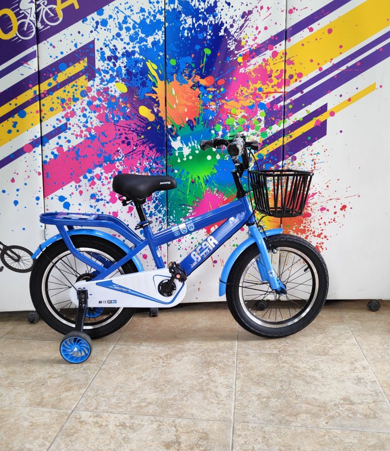 Велосипед детский 16" 1 скорость голубой для мальчика