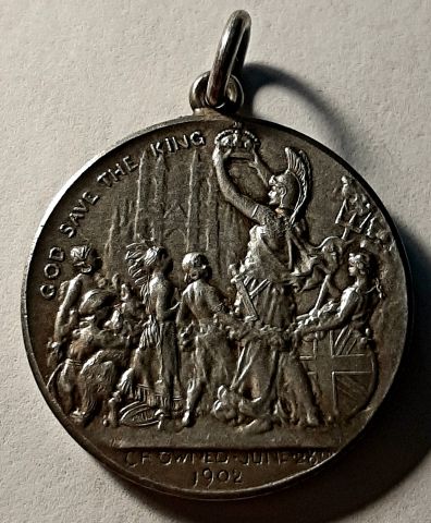 медаль 1902 Великобритания RARE Редкость UNC