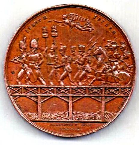 медаль 1809 Франция Наполеон I Бонапарт Победа Редкость AUNC
