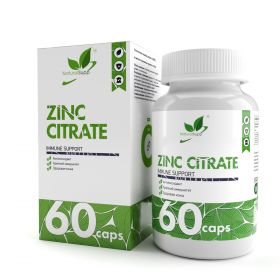 Natural Supp Zinc Citrate 60 caps