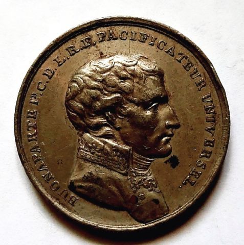 Медаль 1801 Франция Наполеон I Бонапарт RR