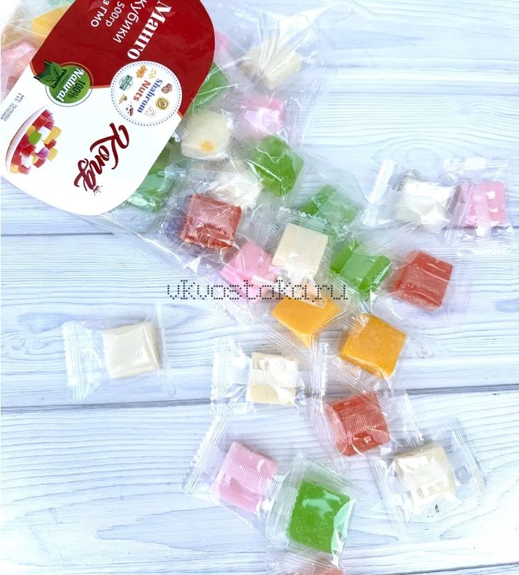Конфетки ассорти (кубики жевательные конфеты) уп-500гр