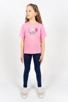 Комплект для девочки 41103 футболка+лосины [с.розовый/синий]