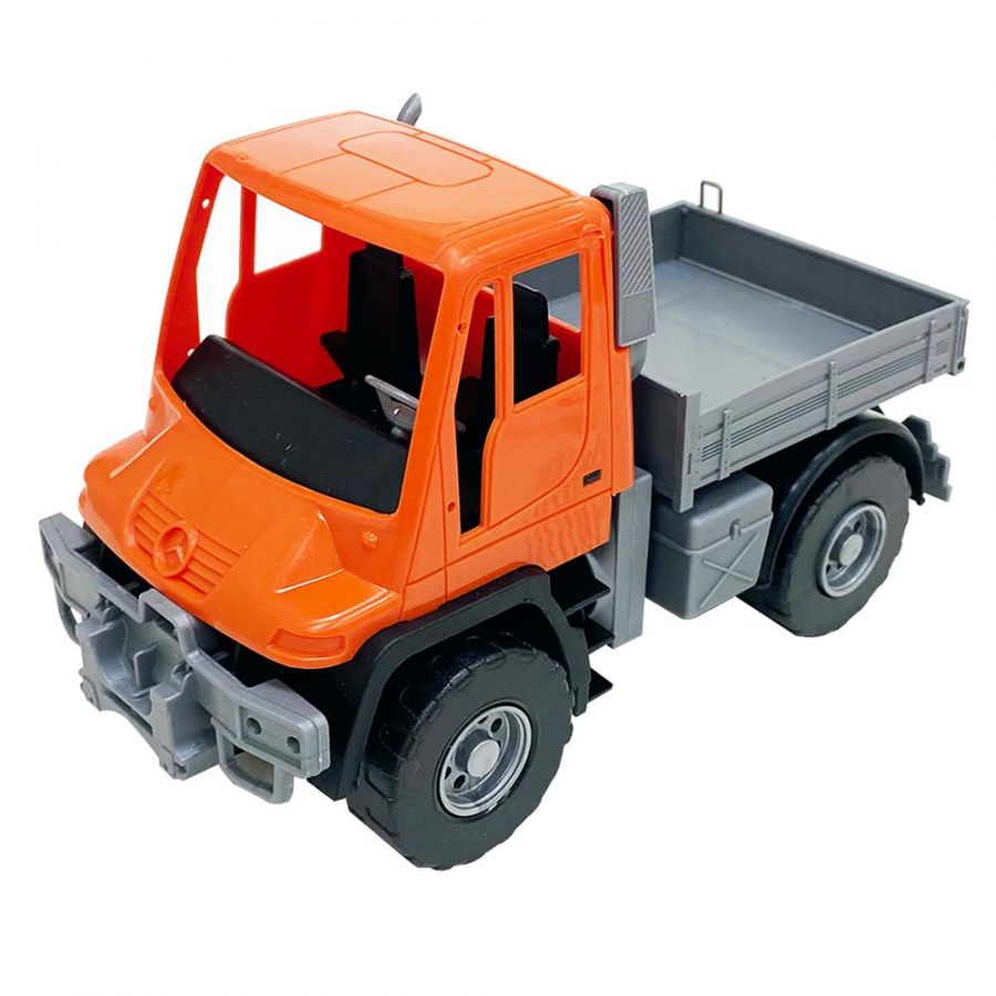 Самосвал бортовой Мерседес "Unimog U 500" (17,5 см. Оранж.)