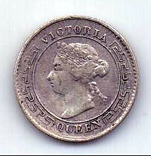 10 центов 1894 Цейлон XF Великобритания