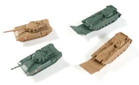 Набор сборных моделей БТР ZBD-05 и танк Т-14 Армата 1:144 (4 штуки)