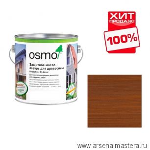 ХИТ! Защитное масло-лазурь для древесины для наружных работ OSMO 708 Тик 0,75 л Holzschutz Ol-Lasur Osmo-708-0,75 12100013