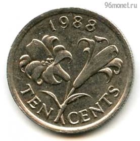 Бермудские острова 10 центов 1988