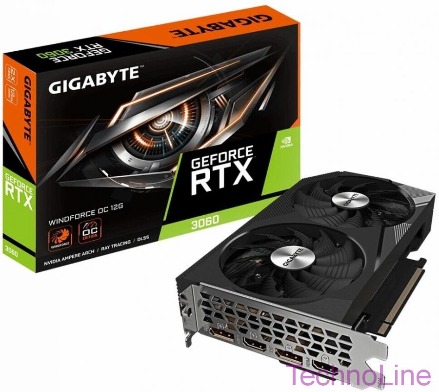 Видеокарта GeForce RTX 3060 12Gb Gigabyte GV-N3060WF2OC-12GD (rev. 2.0)