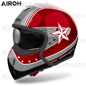 Шлем Airoh J110 Command, Серо-красный