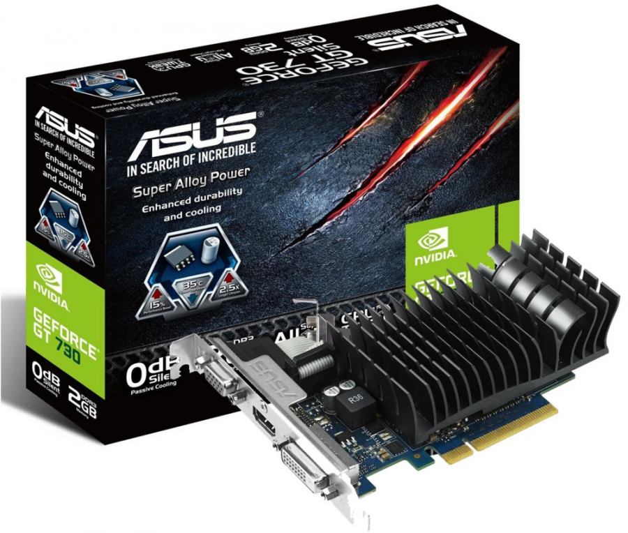 Видеокарта GeForce GT730 2Gb Asus GT730-SL-2GD3-BRK-EVO